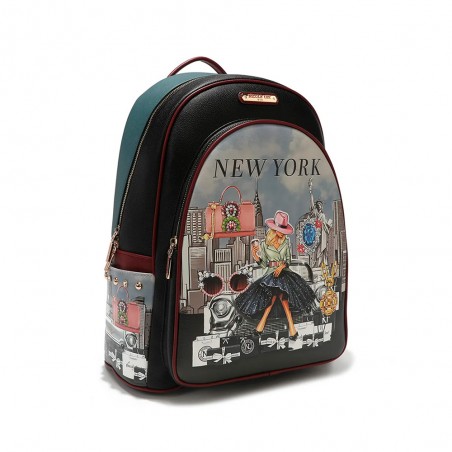 MOCHILA GRANDE NICOLE LEE NEW YORK, USB - PORTATIL