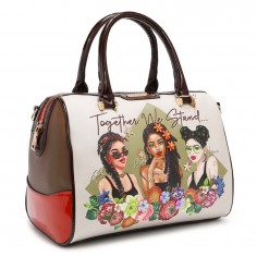BOLSO NICOLE LEE TOGETHER WE STAND DOBLE ASA Estilo Boston 2