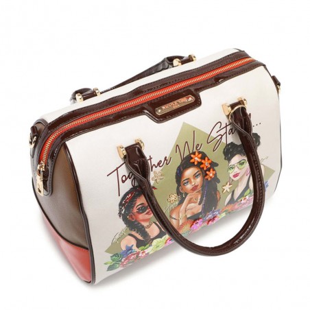 BOLSO NICOLE LEE TOGETHER WE STAND DOBLE ASA Estilo Boston