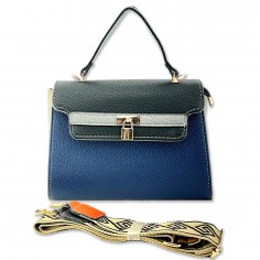 BOLSO PEQUEÑO TRES MARIPOSAS  TRICOLOR Estilo Boston 2