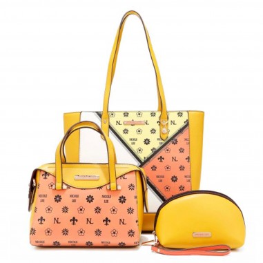 BOLSO NICOLE LEE CLASSIC (Set 3 piezas) Tricolor