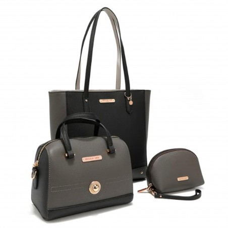 BOLSO NICOLE LEE  NEGRO (Set 3 piezas) CLASSIC