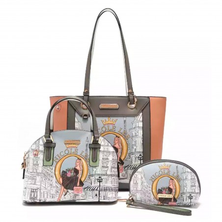 BOLSO NICOLE LEE  (Set 3 piezas) Dreaming the city
