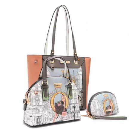 BOLSO NICOLE LEE  (Set 3 piezas) Dreaming the city
