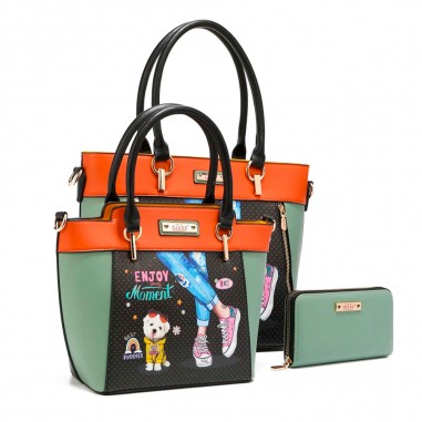 SET BOLSOS 3 PIEZAS NIKKY By Nicole Lee (Bolso...