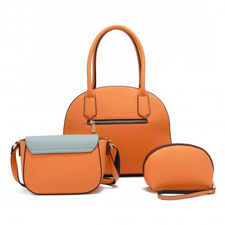 SET BOLSOS 3 PIEZAS NIKKY By Nicole Lee "Best Friends" (Bolso Domo- Bandolera - Neceser)