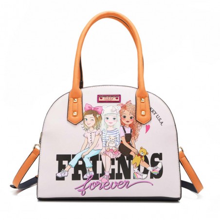 SET BOLSOS 3 PIEZAS NIKKY By Nicole Lee "Best Friends" (Bolso Domo- Bandolera - Neceser)