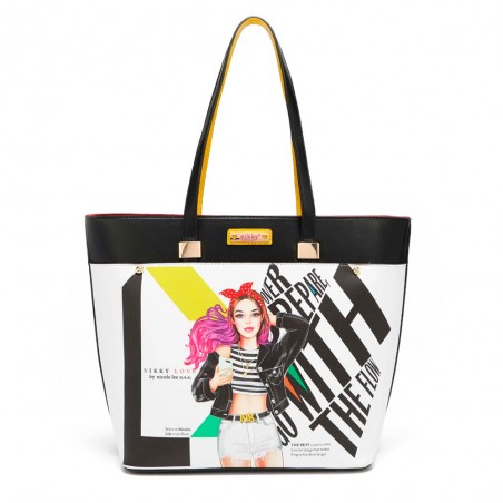 SET BOLSOS 3 PIEZAS NIKKY By Nicole Lee (Bolso Tote - Bandolera - Billetera) College