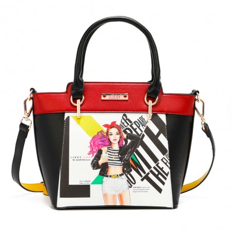 SET BOLSOS 3 PIEZAS NIKKY By Nicole Lee (Bolso Tote - Bandolera - Billetera) College