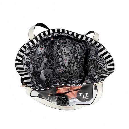 BOLSO HOMBRO NIKKY (By Nicole Lee) - Colección: Never By Shy Negro - Múltiples bolsillos