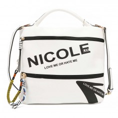 BOLSO NICOLE LEE  - ESTILO TOTE - BLANCO