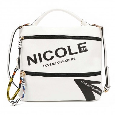 BOLSO NICOLE LEE  - ESTILO TOTE - BLANCO