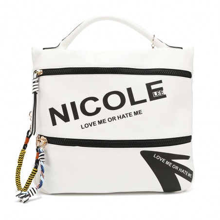 BOLSO NICOLE LEE  - ESTILO TOTE - BLANCO