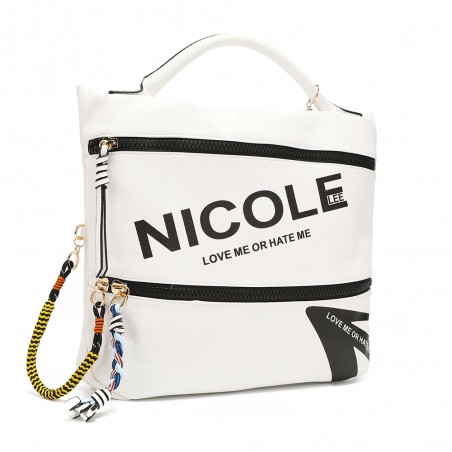 BOLSO NICOLE LEE  - ESTILO TOTE - BLANCO