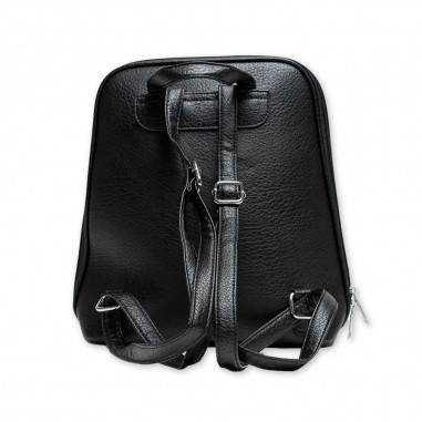 MOCHILA NEGRA CALAVERA - TACHUELAS - TRES...