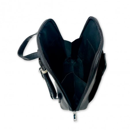 MOCHILA NEGRA CALAVERA - TACHUELAS - TRES MARIPOSAS